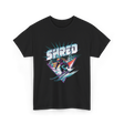 Shred Skiing Snowboard Freestyle T-Shirt - Black