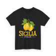 Sicilia Italia Sicilian Lemons T-Shirt - Black