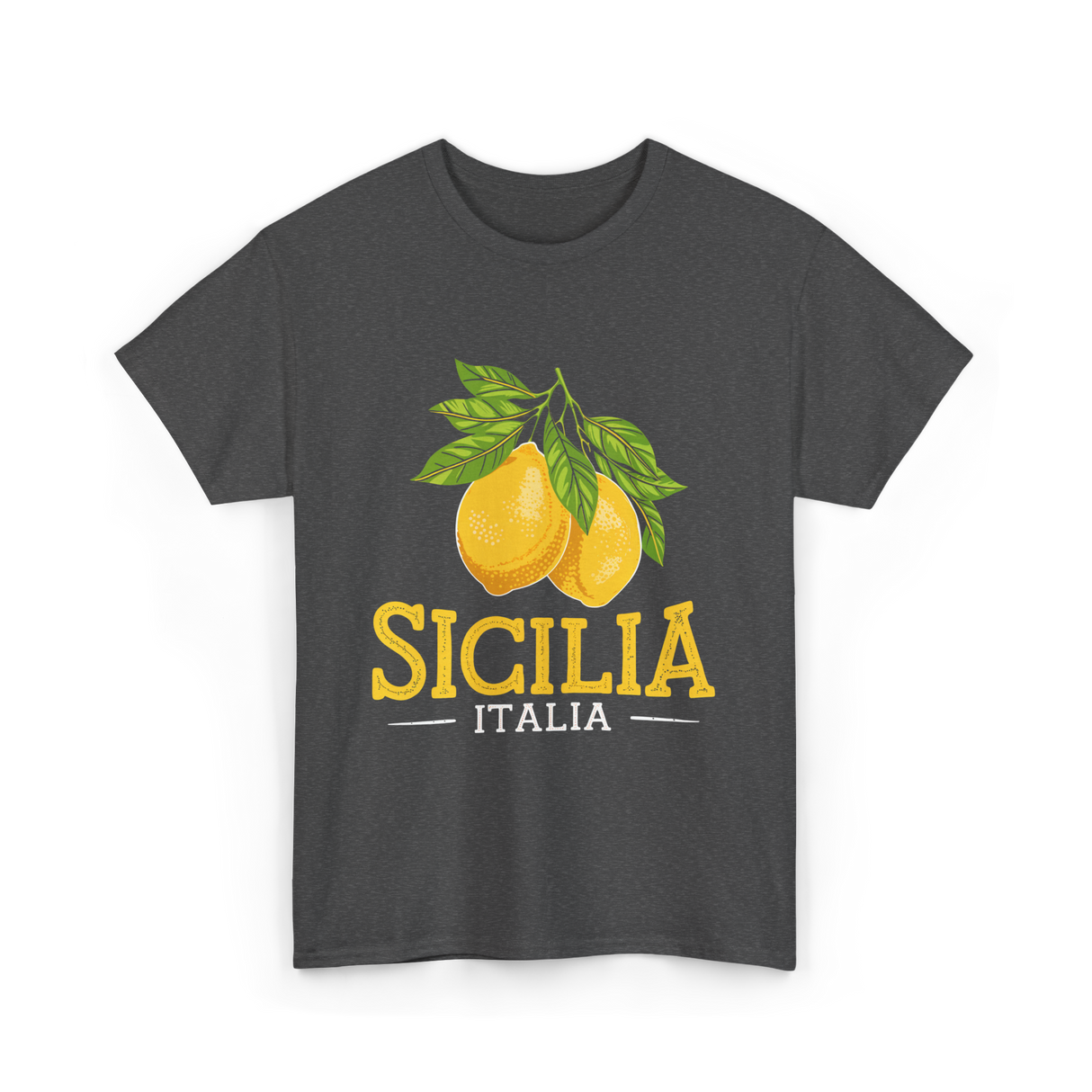 Sicilia Italia Sicilian Lemons T-Shirt - Dark Heather