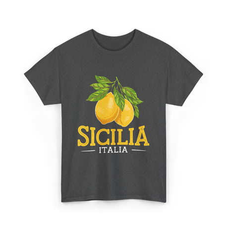 Sicilia Italia Sicilian Lemons T-Shirt - Dark Heather