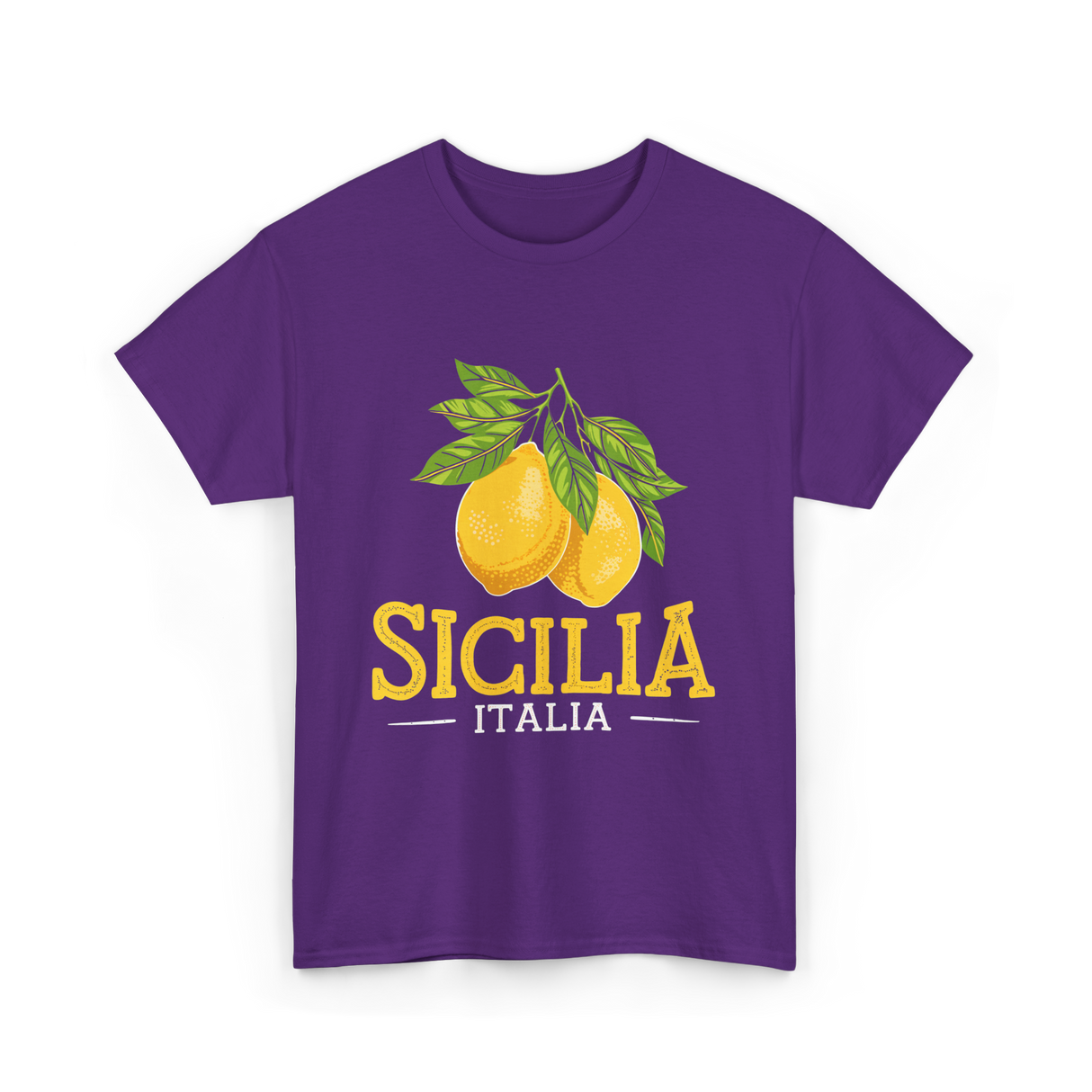 Sicilia Italia Sicilian Lemons T-Shirt - Purple