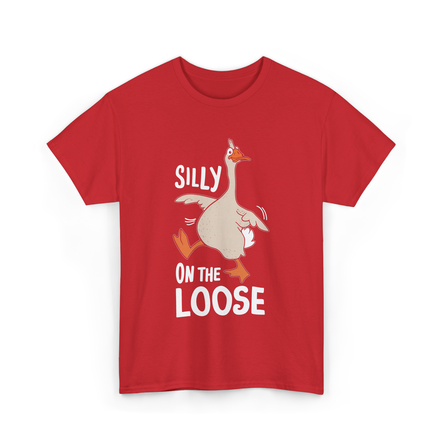 Silly On The Loose Goose T-Shirt - Red