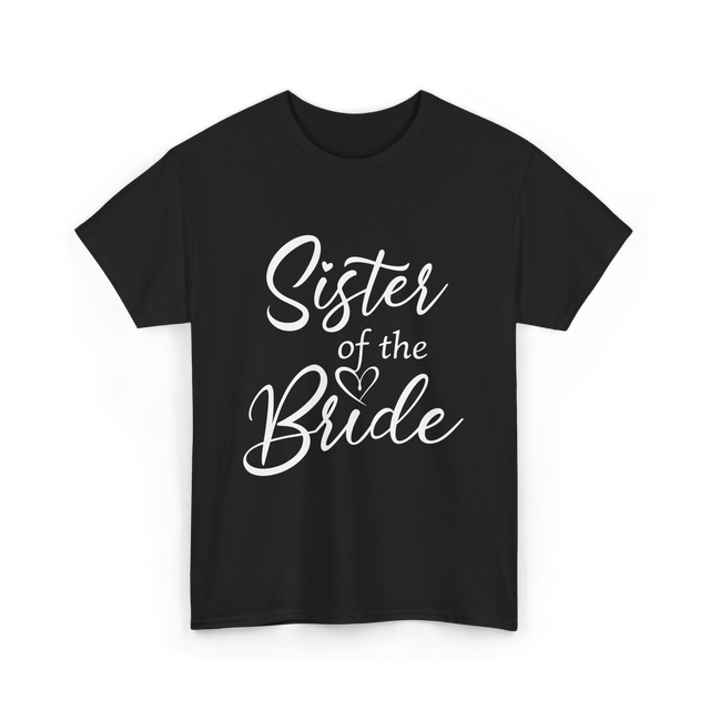 Sister of the Bride Bridal T-Shirt - Black