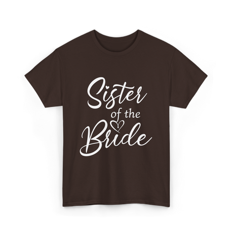 Sister of the Bride Bridal T-Shirt - Dark Chocolate