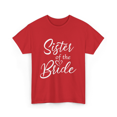 Sister of the Bride Bridal T-Shirt - Red