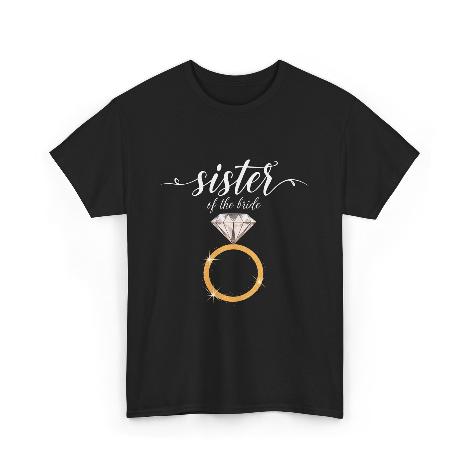 Sister of the Bride Bridal Team T-Shirt - Black
