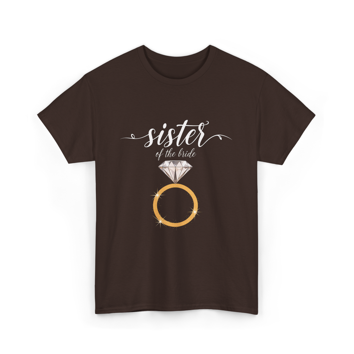 Sister of the Bride Bridal Team T-Shirt - Dark Chocolate