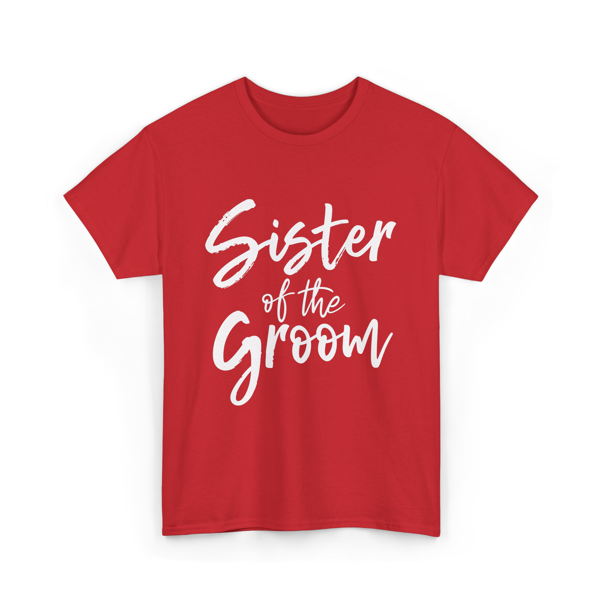 Sister of the Groom Wedding T-Shirt - Red