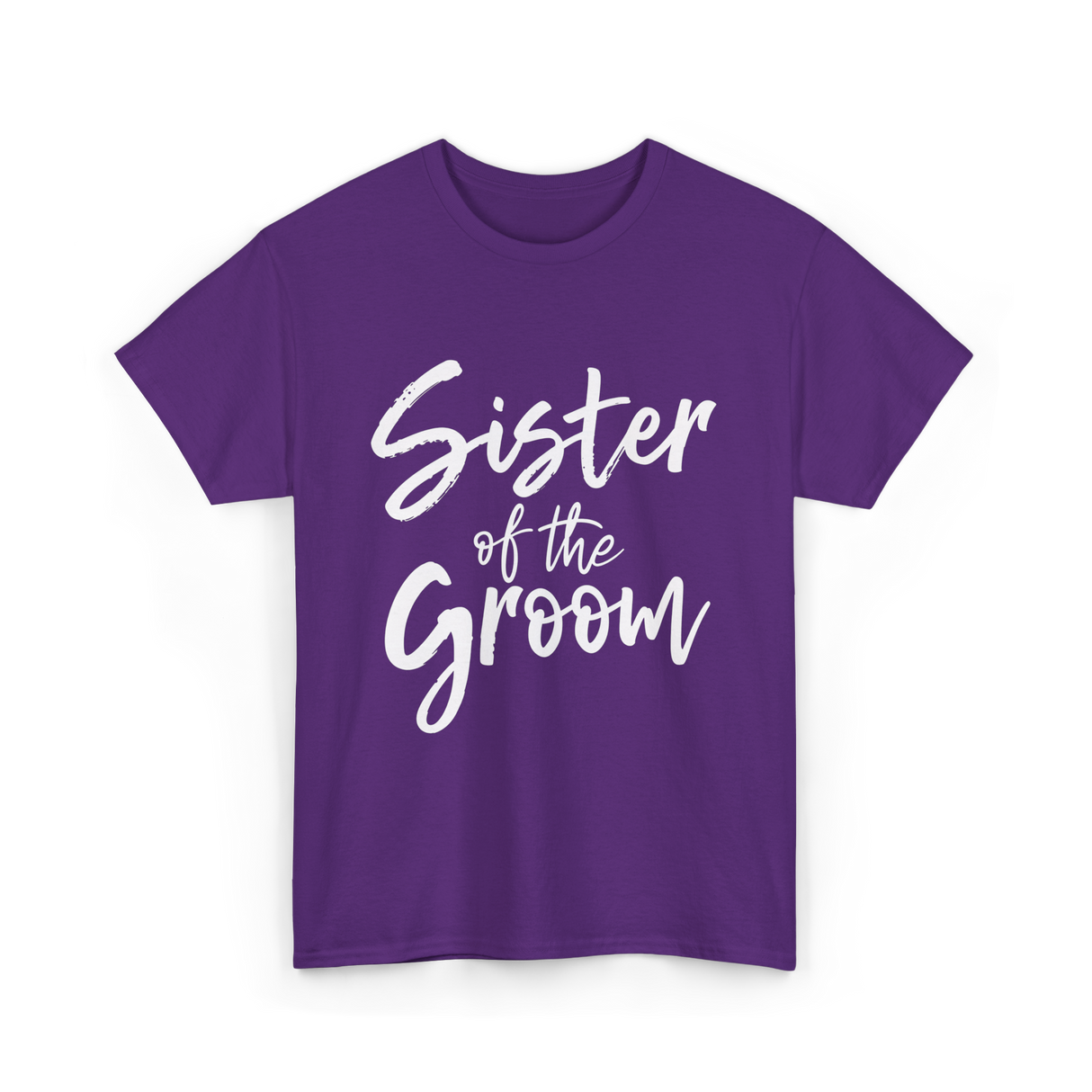 Sister of the Groom Wedding T-Shirt - Purple