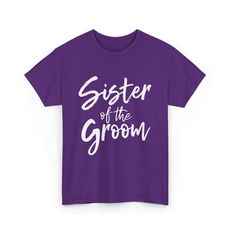 Sister of the Groom Wedding T-Shirt - Purple
