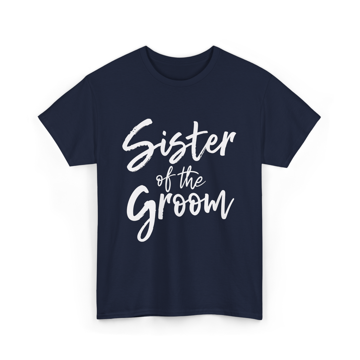 Sister of the Groom Wedding T-Shirt - Navy