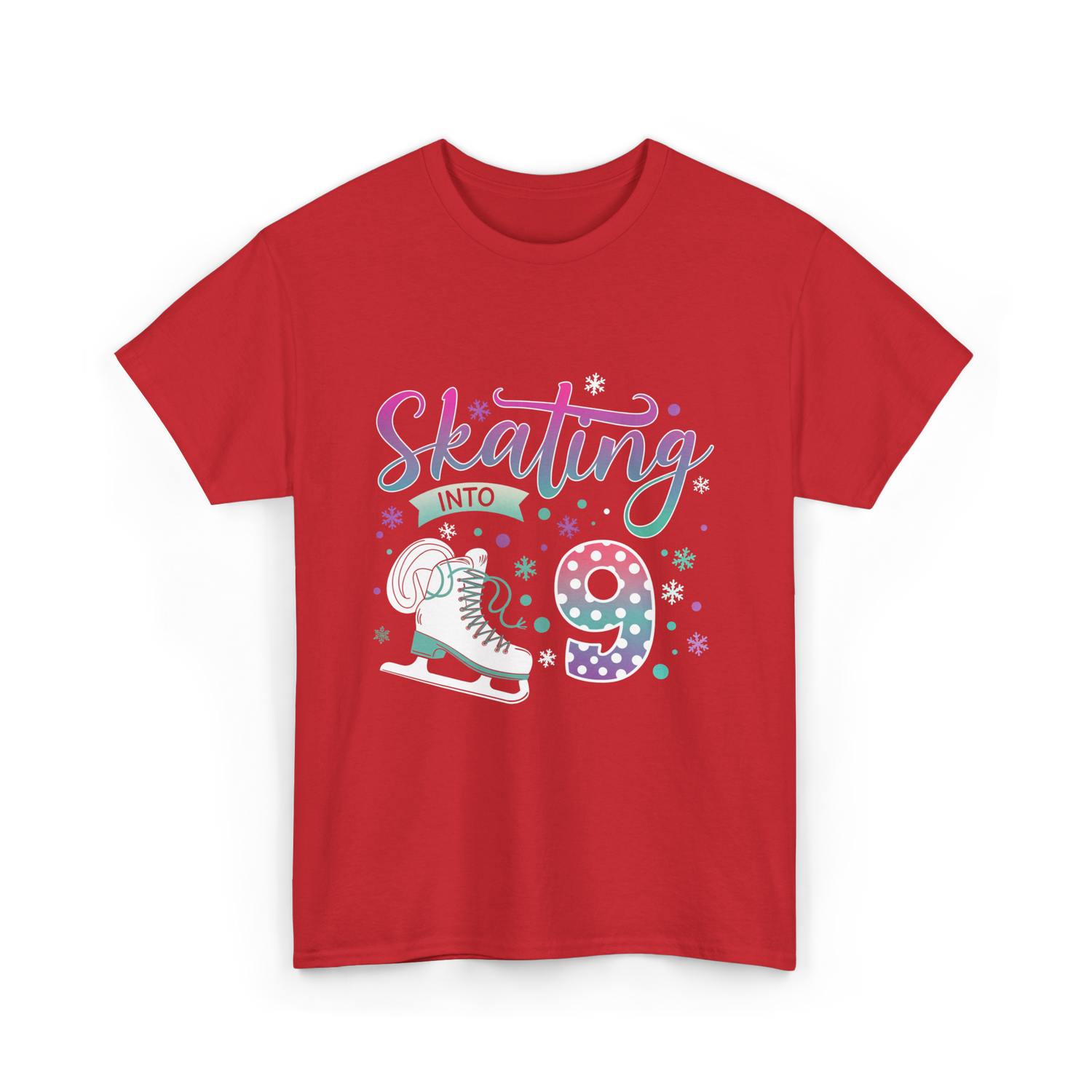 Skating Into 9 Skating T-Shirt - Red