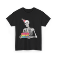 Skeleton Birthday Party Birthday T-Shirt - Black