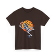 Skeleton Football Player Halloween Football T-Shirt - Dark Chocolate