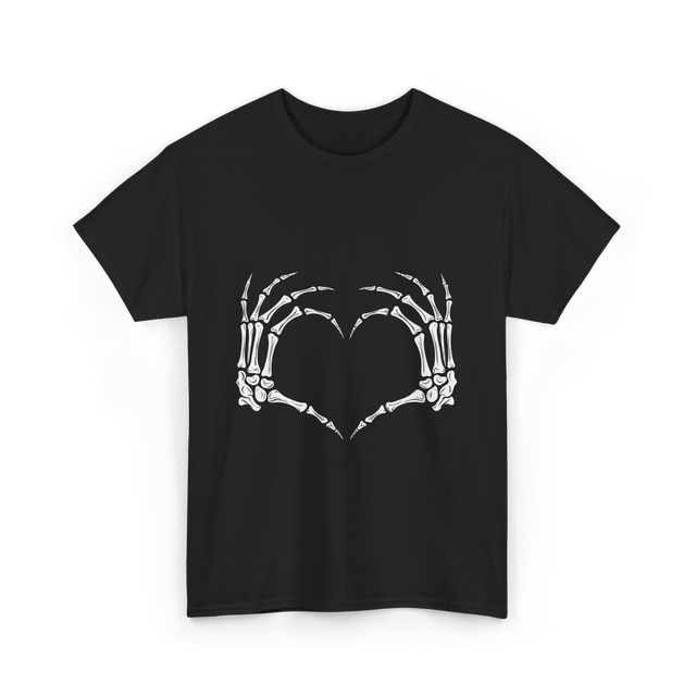 Skeleton Hands Heart Bones T-Shirt - Black