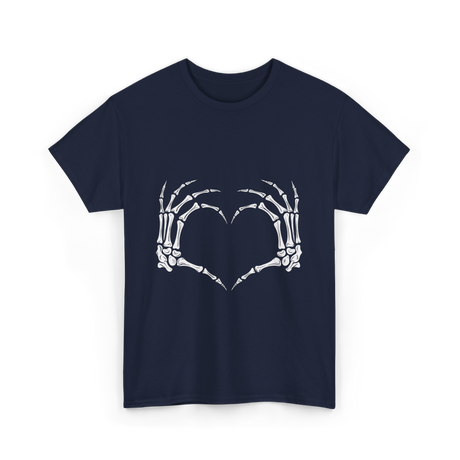 Skeleton Hands Heart Bones T-Shirt - Navy