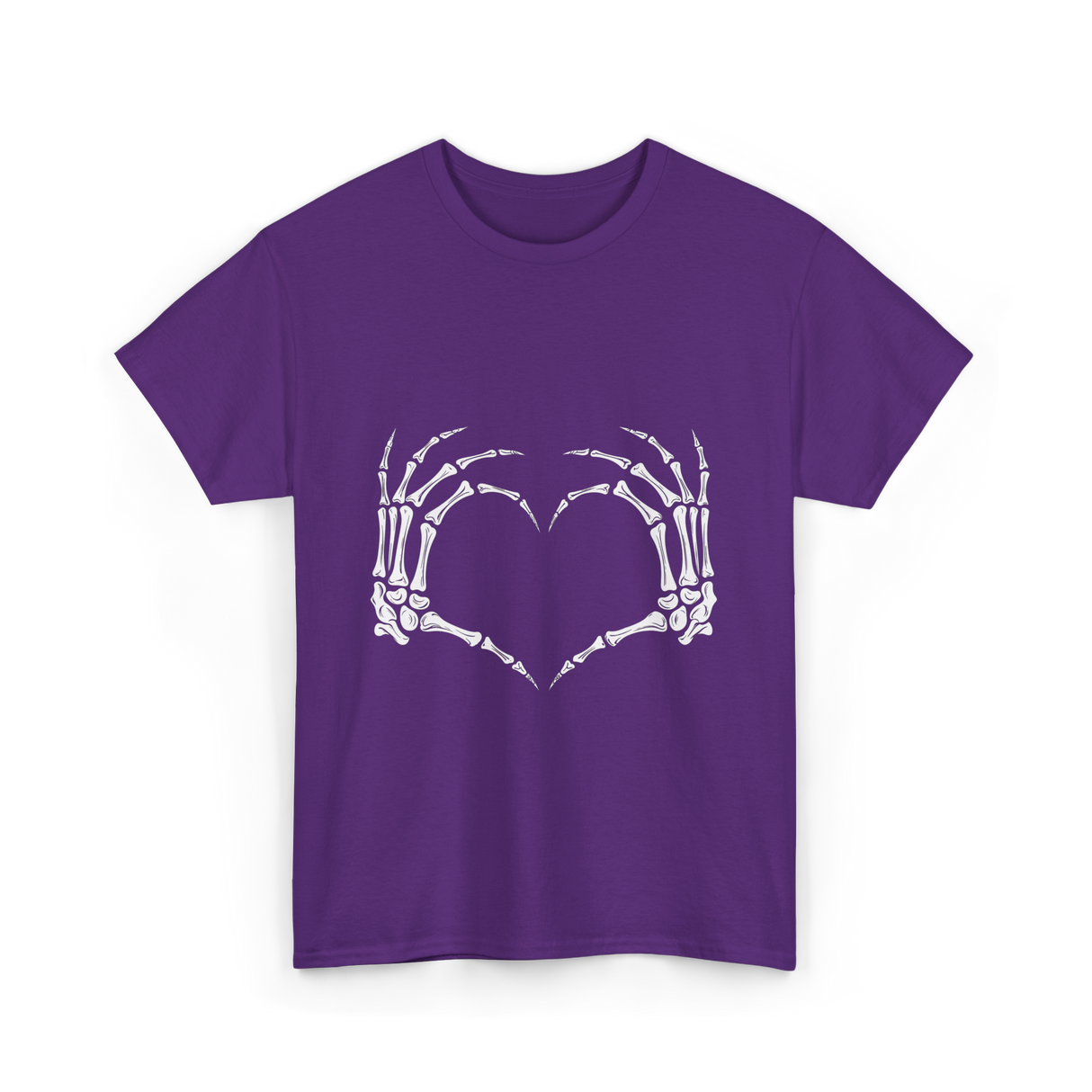 Skeleton Hands Heart Bones T-Shirt - Purple