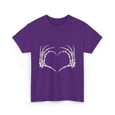 Skeleton Hands Heart Bones T-Shirt - Purple