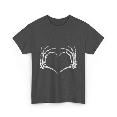 Skeleton Hands Heart Bones T-Shirt - Dark Heather