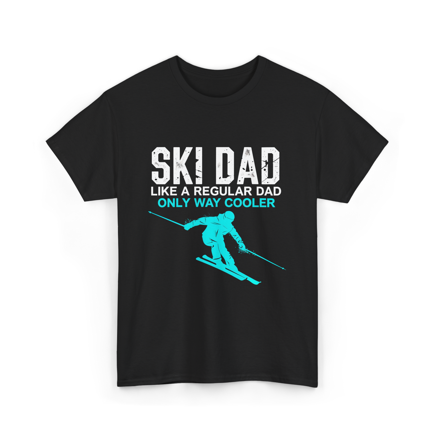 Ski Dad Skiing Dad T-Shirt - Black