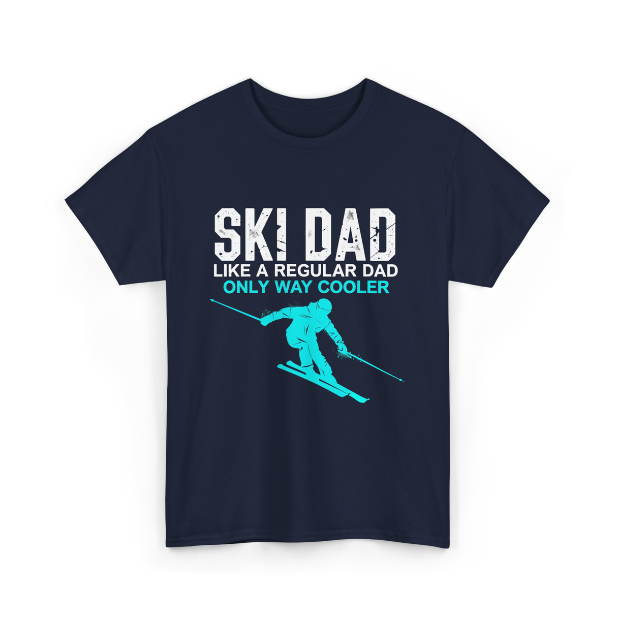 Ski Dad Skiing Dad T-Shirt - Navy