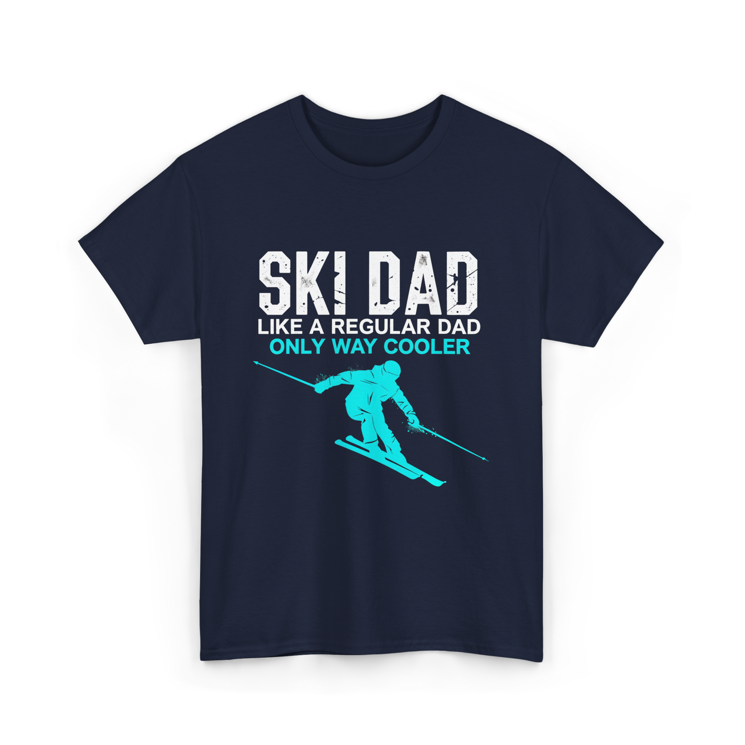 Ski Dad Skiing Dad T-Shirt - Navy