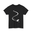 Skier in Powder Snow Freeride T-Shirt - Black