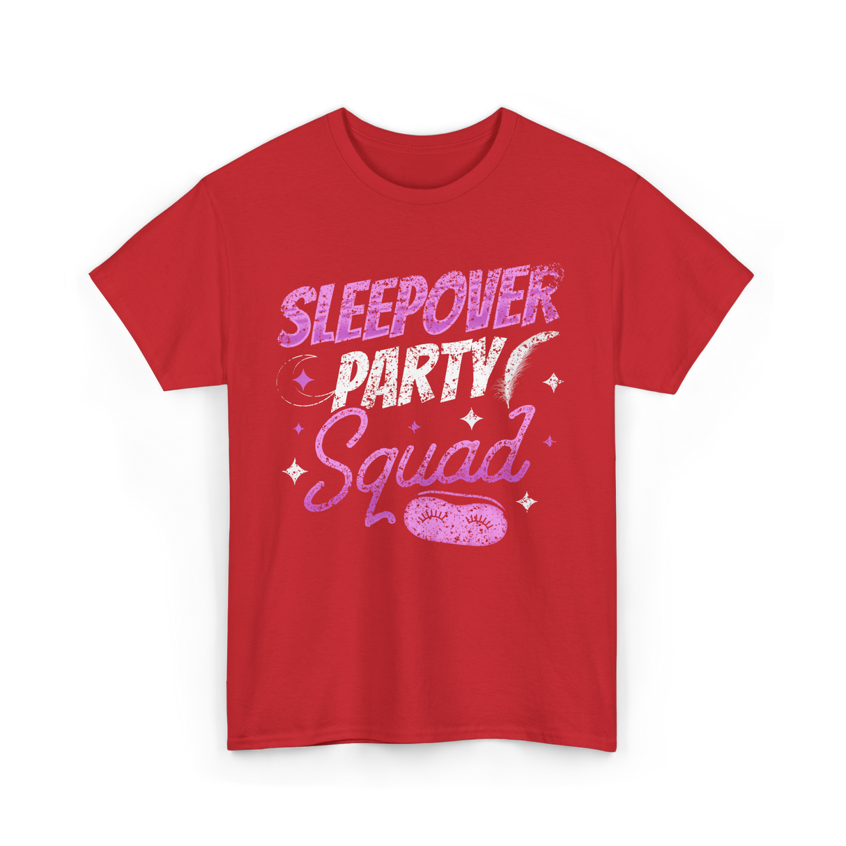 Sleepover Party Squad Team T-Shirt - Red