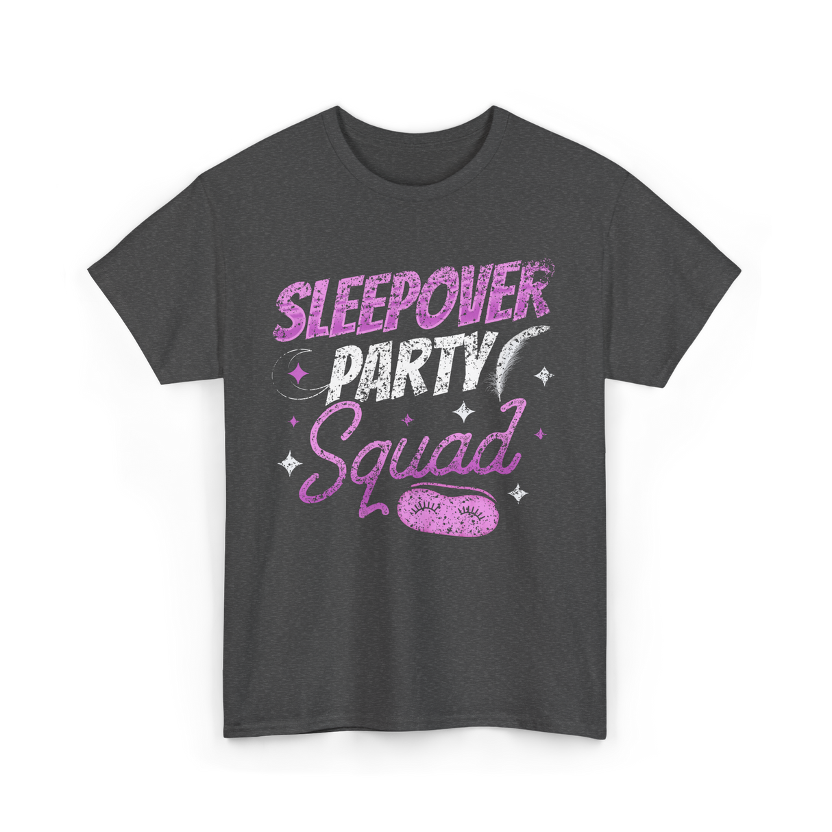 Sleepover Party Squad Team T-Shirt - Dark Heather