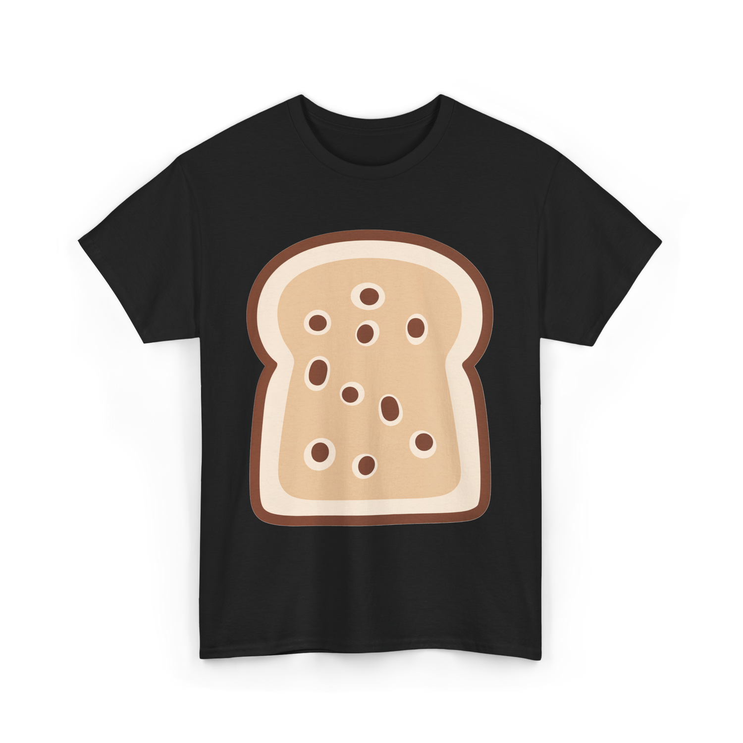 Sliced Bread Toast Bread T-Shirt - Black