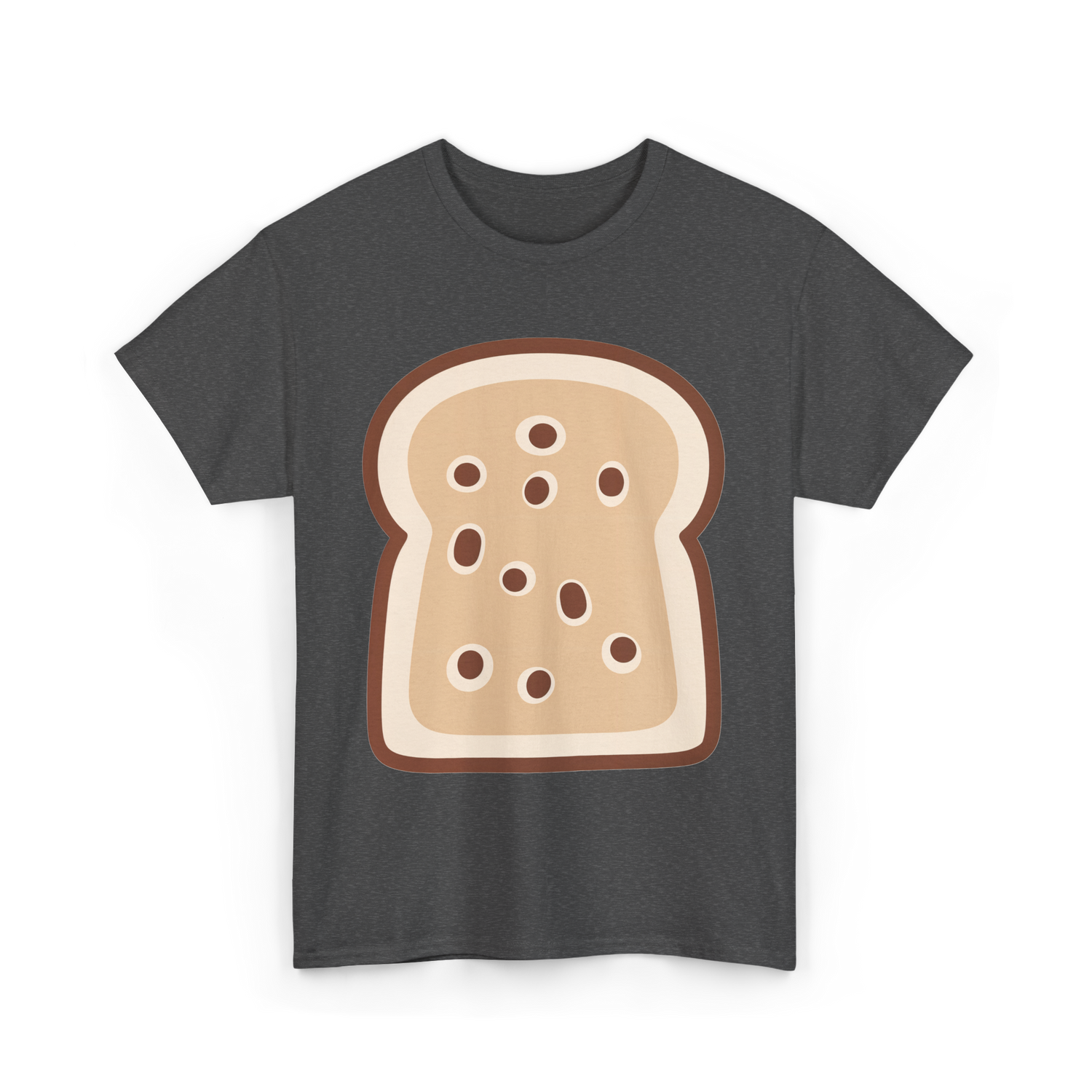 Sliced Bread Toast Bread T-Shirt - Dark Heather