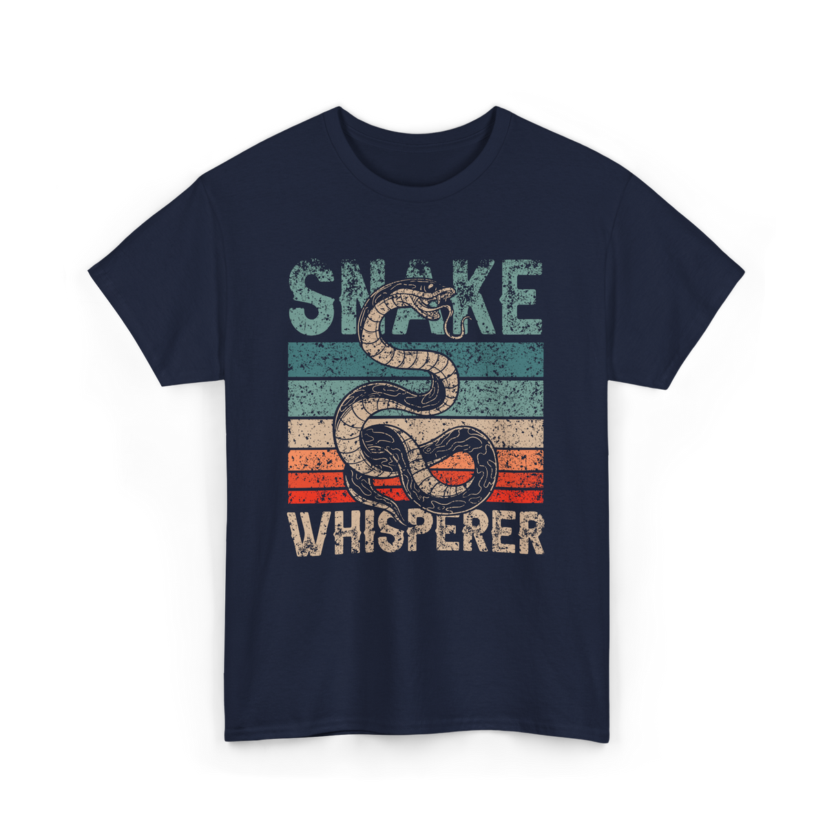 Snake Whisperer Snakes Animal T-Shirt - Navy