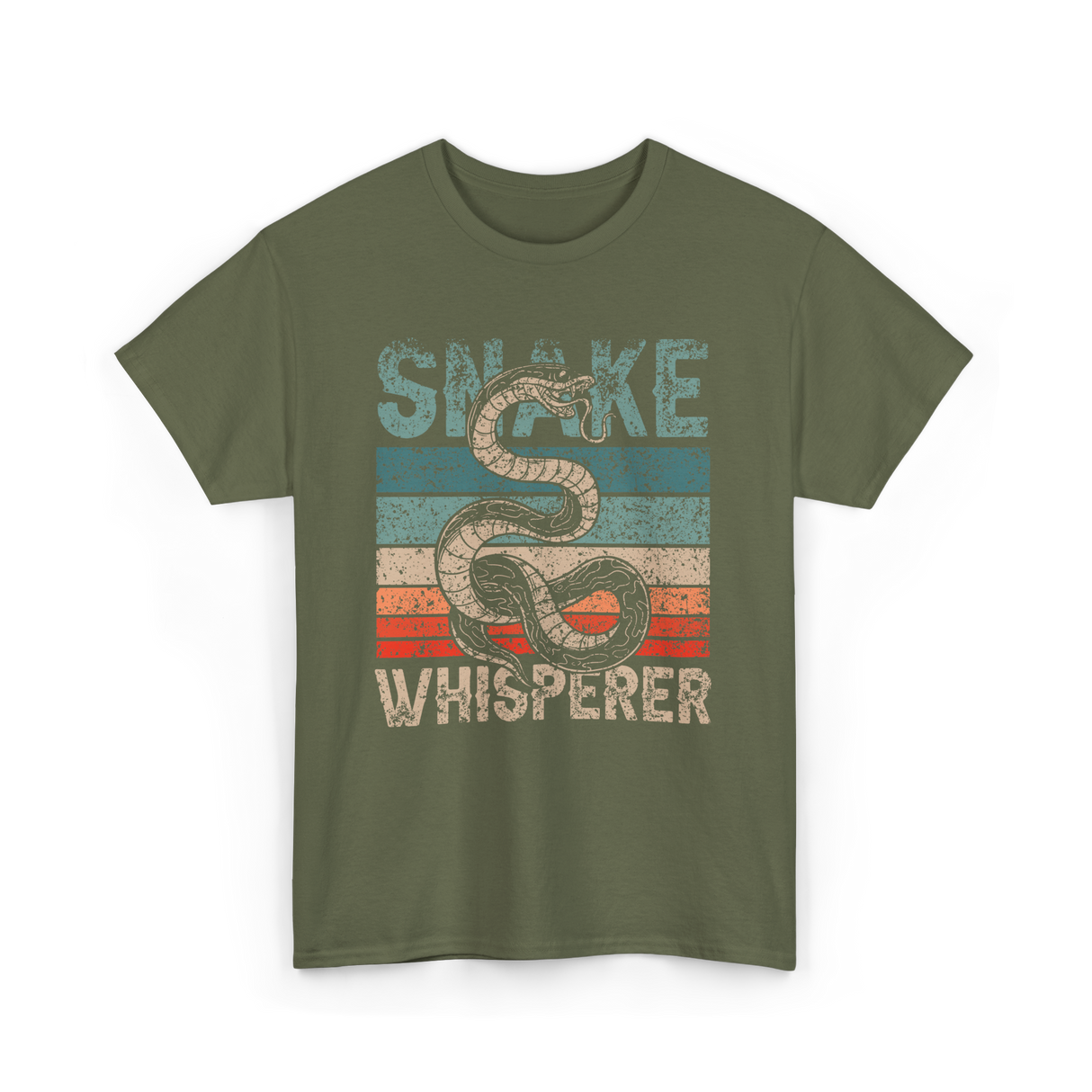 Snake Whisperer Snakes Animal T-Shirt - Military Green