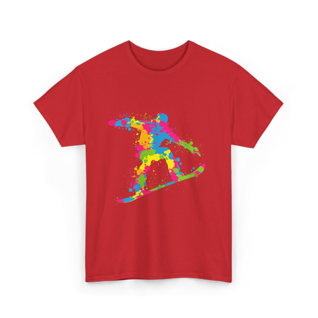 Snowboarder Snowboarding Boys Kids T-Shirt - Red