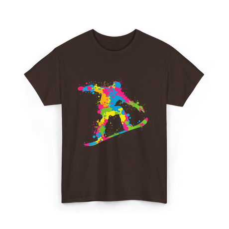 Snowboarder Snowboarding Boys Kids T-Shirt - Dark Chocolate