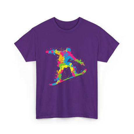 Snowboarder Snowboarding Boys Kids T-Shirt - Purple