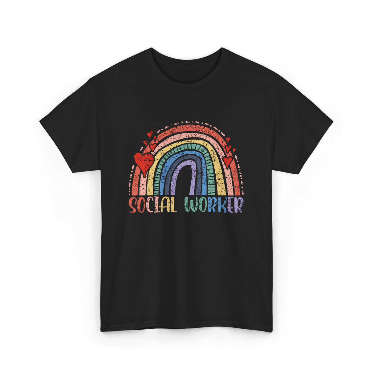 Social Worker Rainbow Social Worker T-Shirt - Black