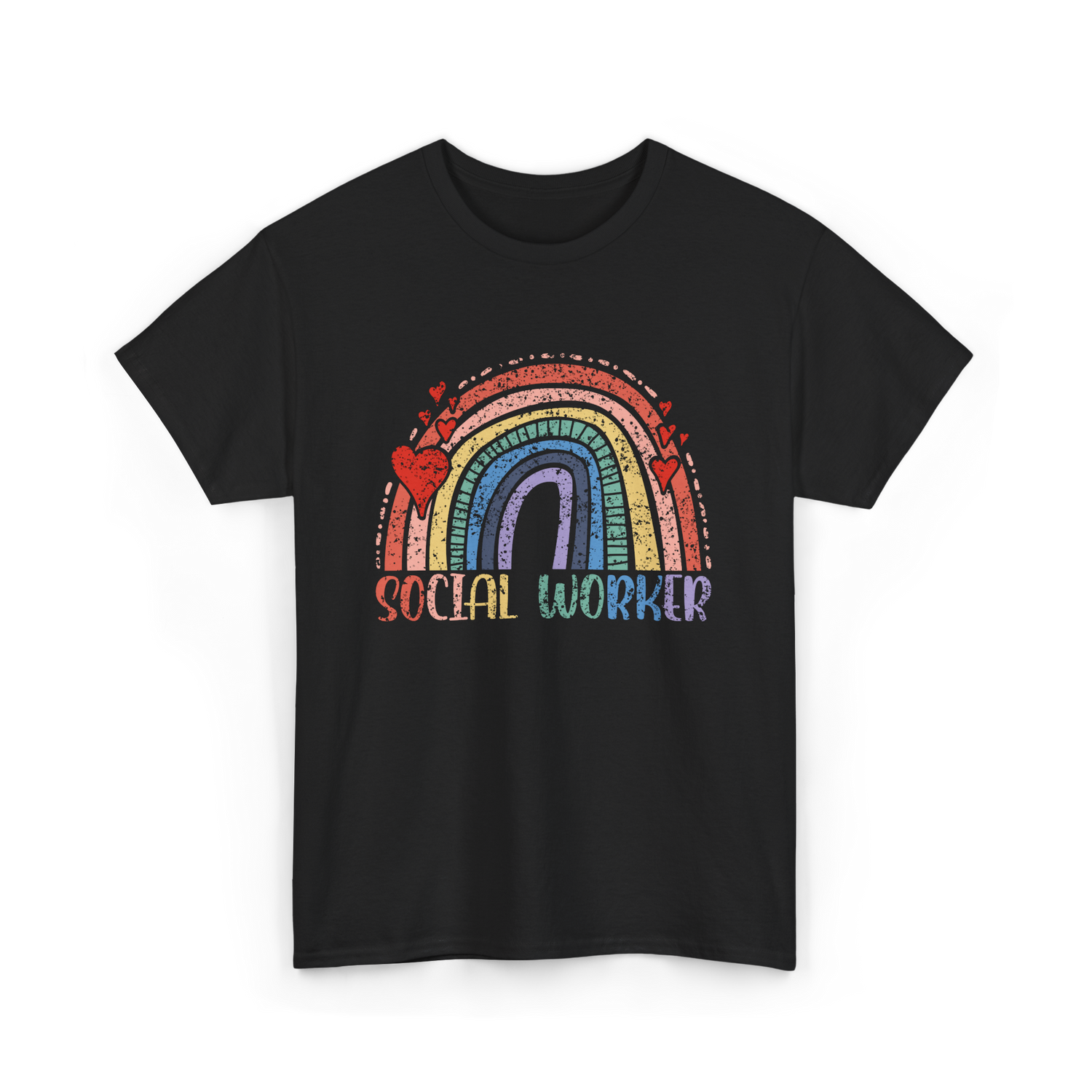 Social Worker Rainbow Social Worker T-Shirt - Black