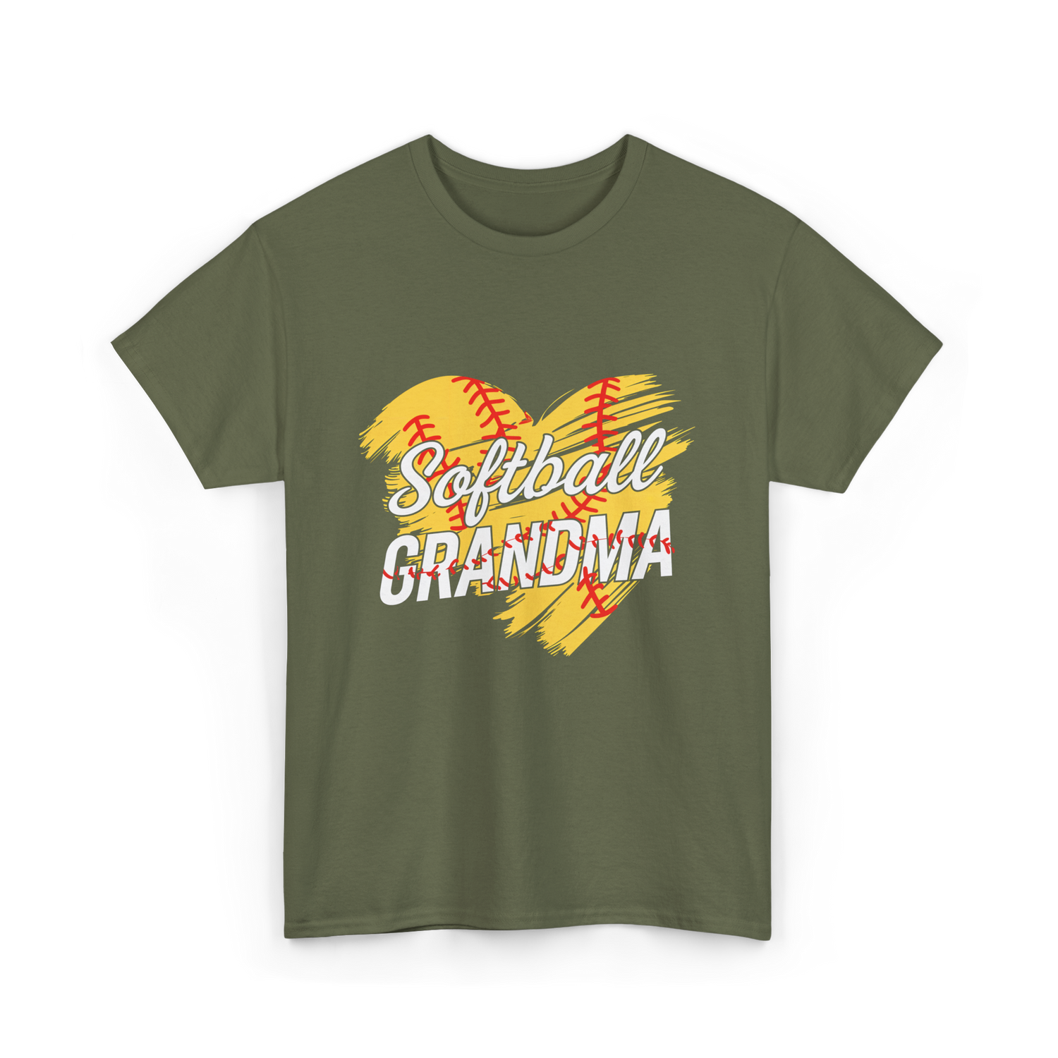 Softball Grandma Softball T-Shirt - Military Green