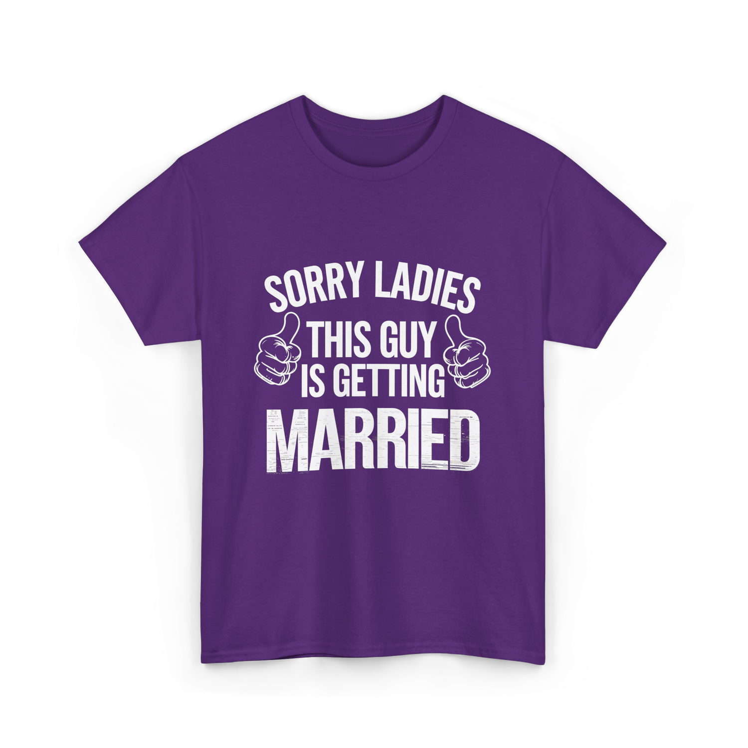 Sorry Ladies This Guy Married T-Shirt - Purple