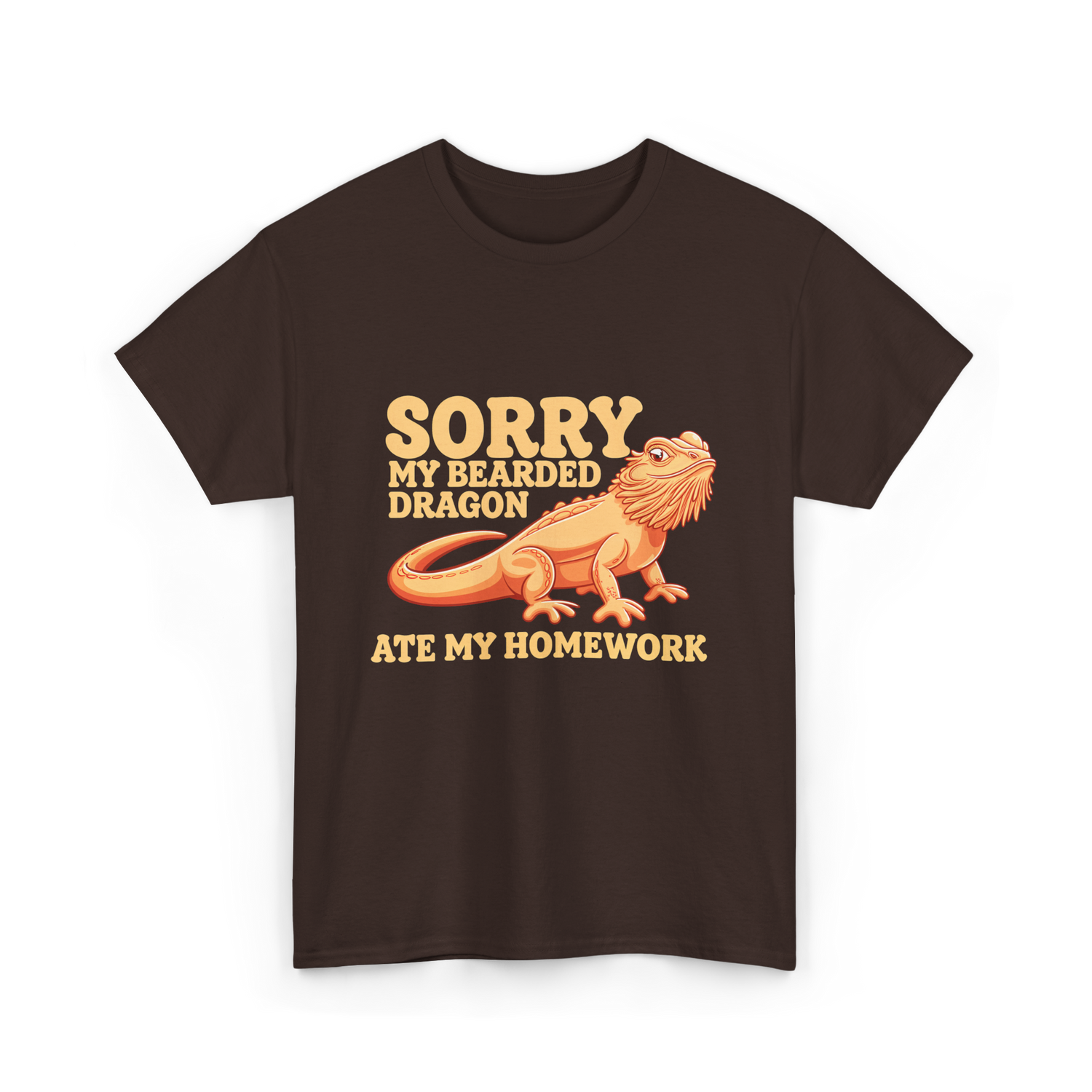 Sorry My Bearded Dragon Bearded Dragon T-Shirt - Dark Chocolate