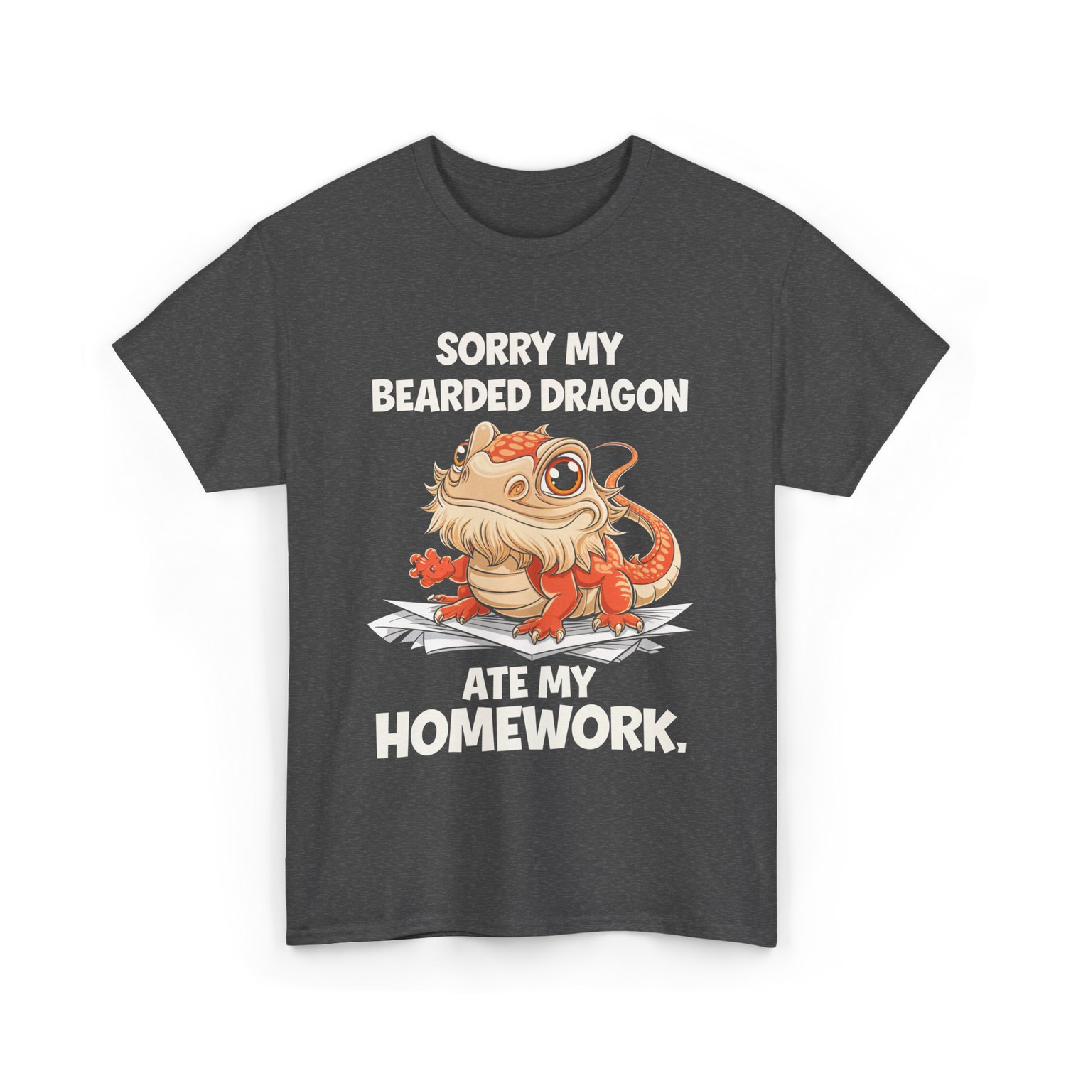 Sorry My Bearded Dragon Lizard T-Shirt - Dark Heather