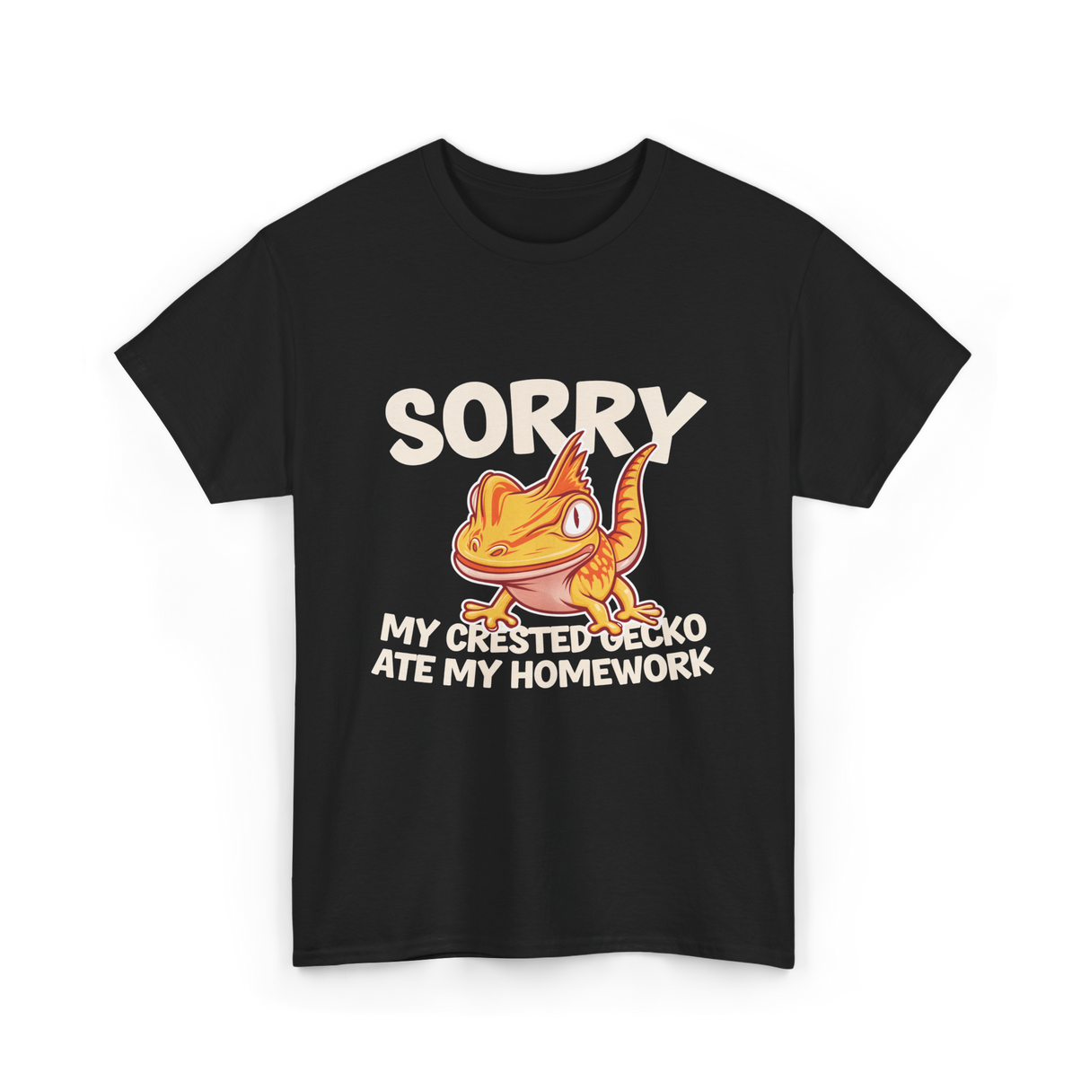 Sorry My Crested Gecko Pet T-Shirt - Black