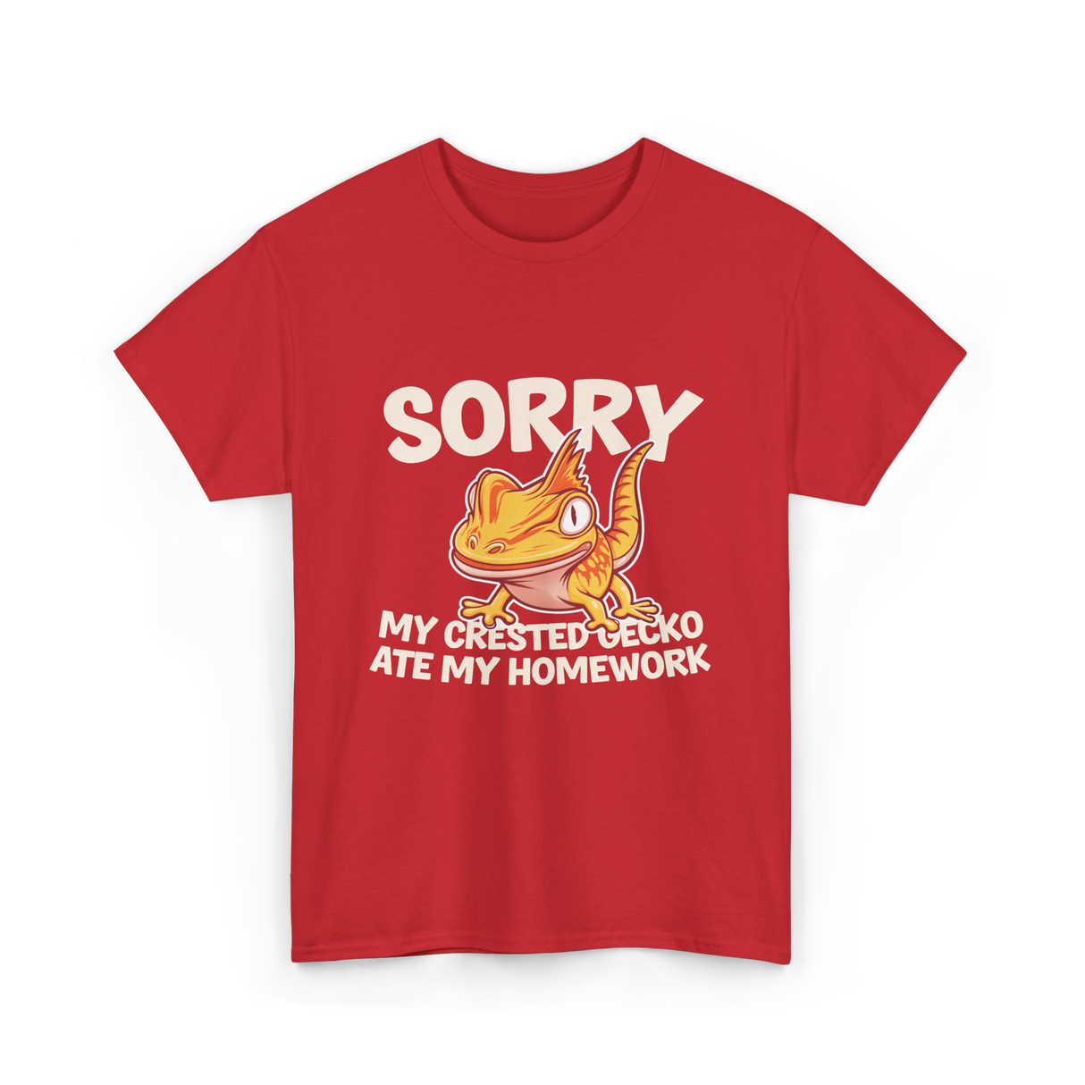 Sorry My Crested Gecko Pet T-Shirt - Red