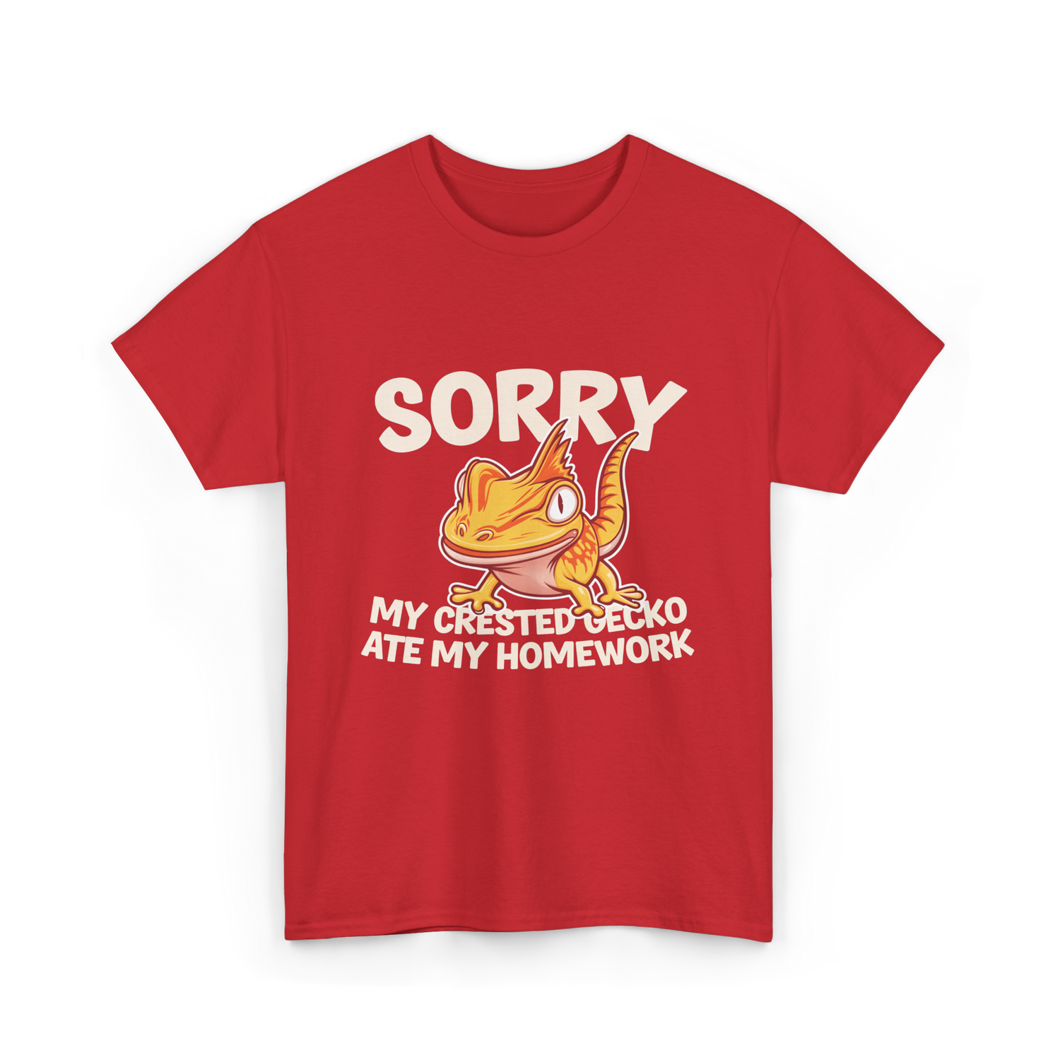 Sorry My Crested Gecko Pet T-Shirt - Red