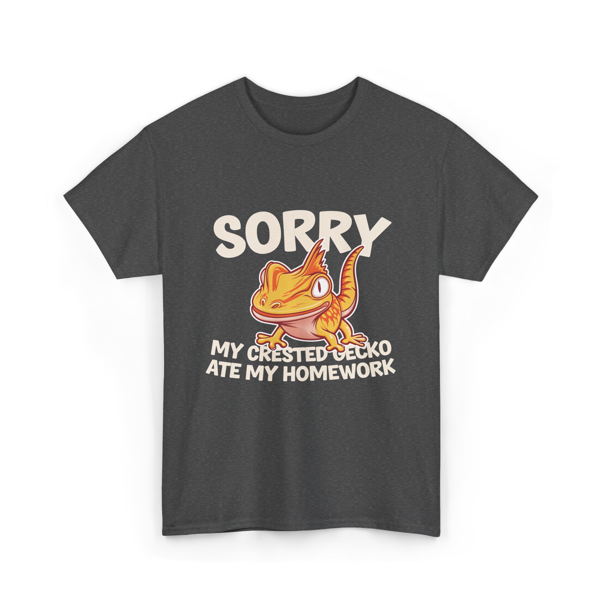 Sorry My Crested Gecko Pet T-Shirt - Dark Heather