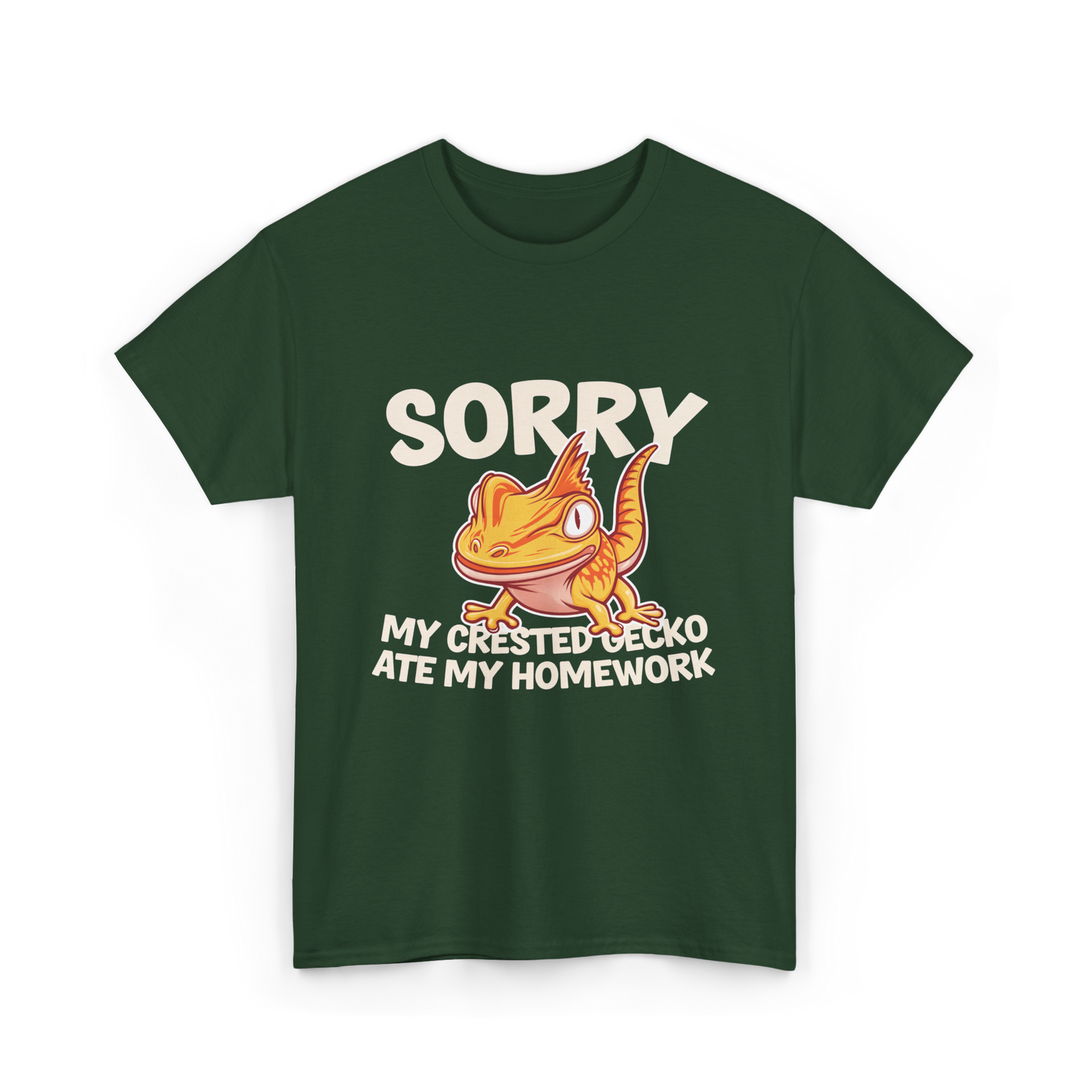 Sorry My Crested Gecko Pet T-Shirt - Forest Green