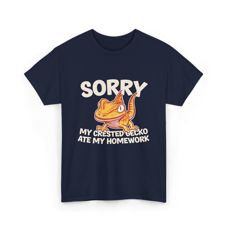 Sorry My Crested Gecko Pet T-Shirt - Navy