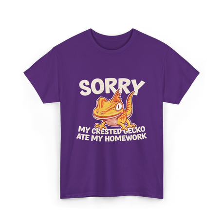 Sorry My Crested Gecko Pet T-Shirt - Purple
