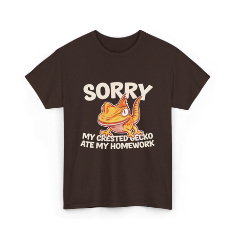 Sorry My Crested Gecko Pet T-Shirt - Dark Chocolate